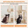 Two cats interacting with a cat scratching post and climbing structure. Anteprima dell’immagine prodotto