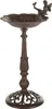 BELIANI Vogeltränke Braun Metall 53 cm Hoch Blumenform Produktbild-Vorschau 1