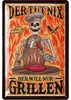 Blechschilder Grillen, Grill Schild der tut nix der will Produktbild-Vorschau 7