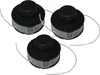 Three string trimmer heads are shown against a white background. Produktbild-Vorschau
