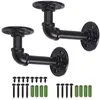 2Pcs Rohr Regalhalterungen Industrie Regal Halterung Tube Produktbild-Vorschau 3