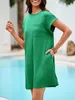 Sommerkleid für Damen, lässiger Stil, Rundhalsausschnitt, Produktbild-Vorschau 4