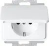 BUSCH-JAEGER Steckdose 1f std-ws glz alpha UP Klappd IP20 Produktbild-Vorschau 1