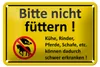 Blechschild Warnschild 18x12cm Bitte nicht füttern Produktbild-Vorschau 1