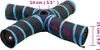 vidaXL Katzentunnel 4-Wege Schwarz und Blau 25 cm Polyester Produktbild-Vorschau 5