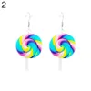 Mode Regenbogen Lollipop Candy Baumeln Haken Ohrringe Produktbild-Vorschau 6