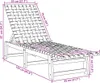 The Living Store Sonnenliegen 2 Stk. mit Tisch Dunkelblau Produktbild-Vorschau 8