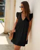 Dámské šaty Sommerkleid, Strickkleid Ärmellos, S/M, Schwarz Náhled obrázku produktu 4