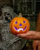 Niedlicher Halloween Kürbis mit LED Licht 12cm Produktbild-Vorschau 2