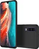 A black silicone phone case is shown next to a smartphone with a colorful wallpaper. Anteprima dell’immagine prodotto