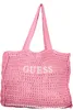Elegante Damen Schultertasche in Rosa mit Stickerei und Produktbild-Vorschau 1