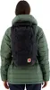 A person wearing a green jacket and a black backpack. Produktbild-Vorschau