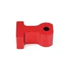 A red metal bracket with a hole on a white background. Náhled obrázku produktu