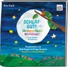 A children's book cover featuring Eric Carle's "The Very Hungry Caterpillar" with a night sky, moon, stars, and a village scene at the bottom. Produktbild-Vorschau