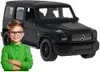 A young boy stands in front of a black Mercedes-Benz G63 AMG toy car. Náhľad obrázku produktu