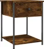 vidaXL Nočný stolík Smoked Oak 44x45x58 cm odvodený výrobok Náhľad obrázku produktu 2