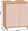 Waschbeckenunterschrank mdf 2 türen 1 regal innen - rivoli Produktbild-Vorschau 3