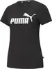 A black Puma t-shirt with a white Puma logo and text on the front. Produktbild-Vorschau