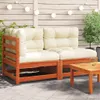 vidaXL Gartensofa mit Kissen 2-Sitzer Wachsbraun Massivholz Produktbild-Vorschau 2