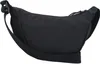 A black crossbody bag is shown from the side against a white background. Produktbild-Vorschau