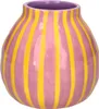 Artisan, Vase, gestreift, S, rosa/gelb Produktbild-Vorschau 1