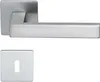 A door handle set with a square escutcheon plate. Produktbild-Vorschau