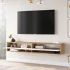 Fernsehtisch 'Laitila' 180x31,5x29,5 cm Eiche rustikal/Weiß Produktbild-Vorschau 3