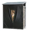 Aluminium Kaminholzregal Außen 143 x 70 x 185 cm Mit Produktbild-Vorschau 8