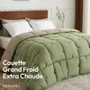 CASABEL Couette Très Chaude 2 personnes, 240x260cm, Vert Voir les images du produit 2