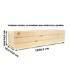 Drevená truhlica z masívneho dreva - prírodná 70 cm Náhľad obrázku produktu 3
