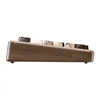 Side view of a wooden mechanical keyboard with multiple keycaps. Anteprima dell’immagine prodotto