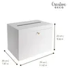 Creative Deco Boîte à cartes de mariage blanche, coffret en Voir les images du produit 3