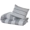 vidaXL Bettwäsche-Set Grau 240x220 cm Baumwolle Produktbild-Vorschau 3
