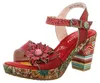 Laura Vita Damen Sandalette Blüte Schmuckstein Kork NELLAO Produktbild-Vorschau 15