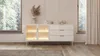 Sideboard LUMI 181 cm Kaschmir Riffelglas LED Gold 3 Produktbild-Vorschau 3