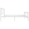 Bettgestell mit Kopf- und Fußteil Metall Weiß 107x203 cm Produktbild-Vorschau 6