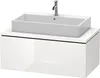 Konsolenunterschrank L-CUBE 400x1020x547mm nussbaum Produktbild-Vorschau 3