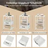 COSTWAY 2er Nachttische, Nachtschrank mit Ladestation, 2 Produktbild-Vorschau 6
