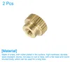 Ger?ndelte Daumenmuttern, 2 Stš¹ck M3 x D10mm x H8mm Produktbild-Vorschau 2