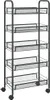 vidaXL Kuchyňský vozík 5 polic černý 46x26x105 cm Železo Náhled obrázku produktu 1