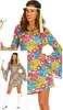 buntes kurzes Hippie Kleid für Damen Gr. M/L, Größe:L Produktbild-Vorschau 6