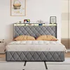 Polsterbett 160x200 cm mit Bettkasten, RGB-LED, USB-C, Produktbild-Vorschau 2