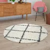 TT Home Wohnzimmer Hochflor Teppich Shaggy Modernes Rauten Produktbild-Vorschau 1
