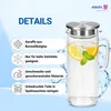 Glaskaraffe mit Deckel 1 Liter aus Borosilikatglas - Produktbild-Vorschau 2