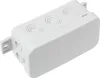 A white electrical junction box with multiple entry points and circular knockouts on the top. Náhled obrázku produktu