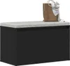 vidaXL Lavice se zásuvkami černá 80 x 40 x 45 cm materiál Náhled obrázku produktu 3