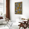 Italienischer Leinwand Leinwandbild - Composition with grid Produktbild-Vorschau 2
