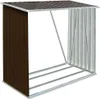 Vidaxl Brennholzschuppen 163x83x154 cm zincato Stahlbraun Anteprima dell’immagine prodotto 2