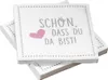 Servietten Schön, dass du da bist - grau-rosa (20 Stück) Produktbild-Vorschau 1