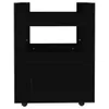 vidaXL Chariot de cuisine noir 60x45x80 cm bois composite Voir les images du produit 5